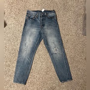 Levi’s High Waisted Distressed Jeans